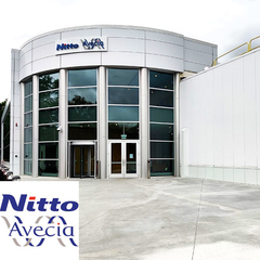 Nitto Avecia biotech facility entrance in Milford, MA, site of Safety Rail Source NextGen 3000 guardrail installation.