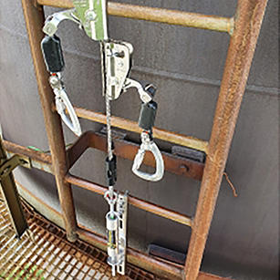 NextGen SecuRope™ Fixed Ladder Lifeline - 2 Gliders - Wood Ladder