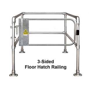 Floor Hatch Railing - 3 Sided