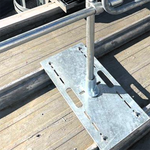 NextGen Continuous Railing™ - Standing Seam - Galvanized Base - Close-Up