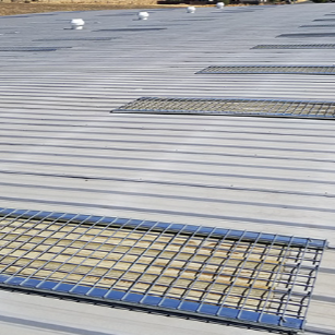 Multiple Nextgen Skylight Safety-Screen - SCS Screens on a Corrugated Roof - Close Up