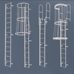 NextGen Steel™ Fixed Ladder with Step-thru