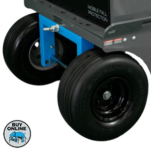 Mobile Fall Protection - Adjustable Roof Cart - Blue - Flat Free Tires