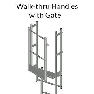 ty-Lite™ Fixed Ladder with Walk-thru Handles with Gate