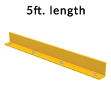 A yellow metal mounting bracket shown on a white background with the text '5ft. length' above it.