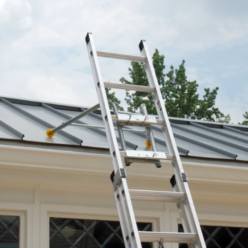 Ladder Safety-Arms on Standing Seam Roof