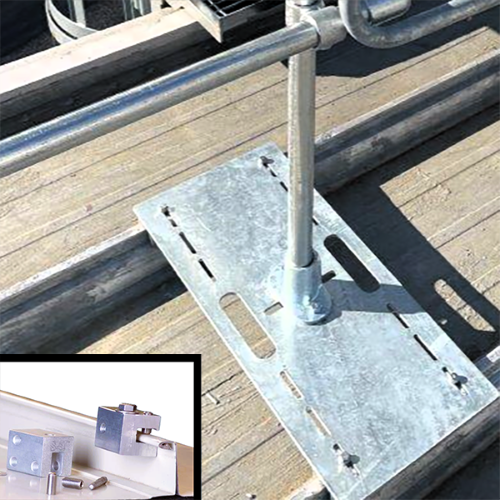NextGen Continuous Railing  - Standing Seam - Galvanized Base - Close-Up