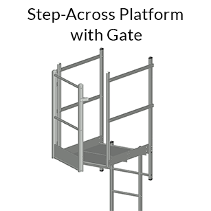 NextGen Mighty-Lite Fixed Ladder Step-Across Platform with Gate