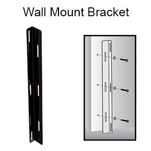 NextGen Tensioned WebRail™ - Wall mount bracket with a close-up of its components on a white background