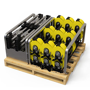 NextGen Tensioned WebRail™ - Stack Pallet for shipping and storage