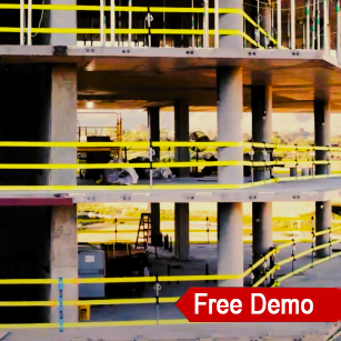 NextGen Tensioned WebRail™  -Construction site close-up