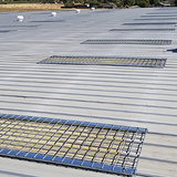 Multiple Nextgen Skylight Safety-Screen - SCS Screens on a Corrugated Roof - Close Up