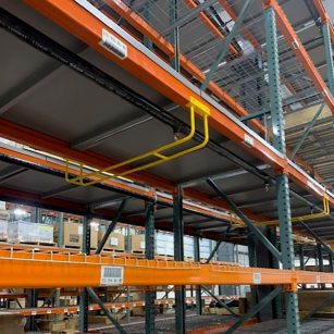 Heavy Duty Sprinkler Head Safety Bars - Warehouse View from Ground