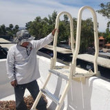 3-Piece Parapet Ladder Safety-Dock with Worker Holding Handle