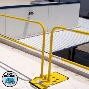 NextGen 3000 Rooftop Railing and Base - Safety Yellow - Close Up