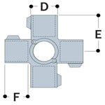Type A40 - Split Four Socket Cross