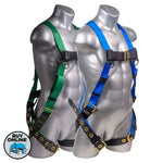 Mako Safety Harness - Side View - Blue and Green
