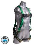 Mako Safety Harness - Side View - Green
