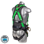 Hammerhead Construction Harnesses -Back View - Green