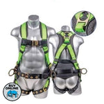 Hammerhead Construction Harnesses - Front and Back View - Green
