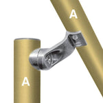Aluminum Fitting Type L160 - Smooth Handrail Fitting