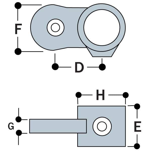 Type MH50 - Male Single Horizontal Swivel Socket Member