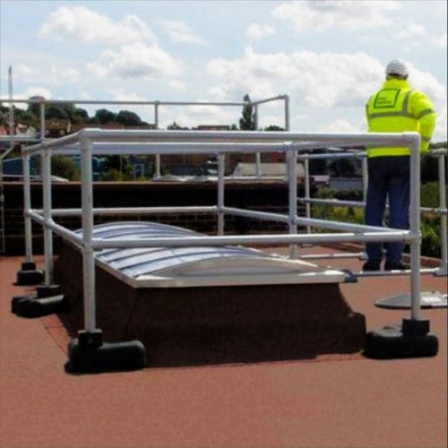 KeeDome Skylight Railing with Non-Penetrating Bases