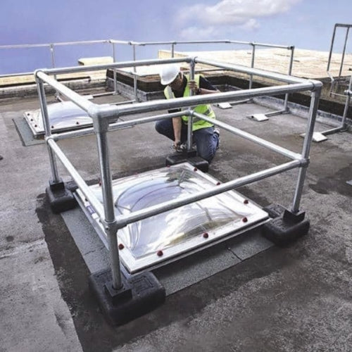 KeeDome Skylight Railing being installed