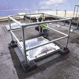 KeeDome Skylight Railing being installed