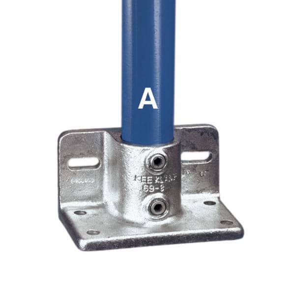 Galvanized Fitting Type 69 - Railing Flange With Toeboard Adaptor