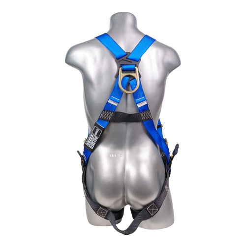 Mako Safety Harness - Back View - Blue