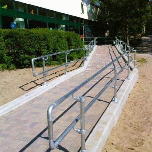 ADA Ramp Railing Walkway