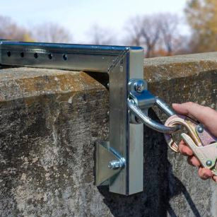 Parapet Roof Anchor in Action - Front View