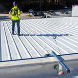 Parapet Roof Anchor with Worker Tied Off