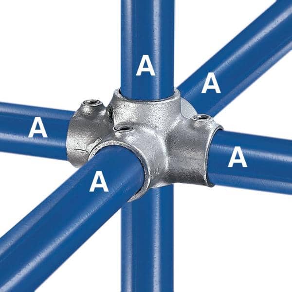 Galvanized Fitting Type 40 - Four Socket Cross