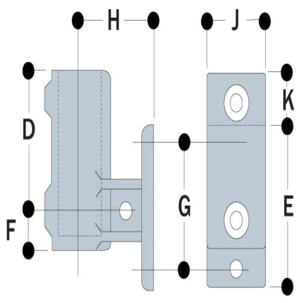 B651 Railing Type 64 - Standard Vertical Railing Base