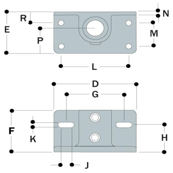 Type 69 - Railing Flange With Kick Plate Adaptor