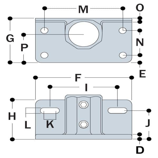 Type L69 - Railing Flange With Kick Plate Adapter